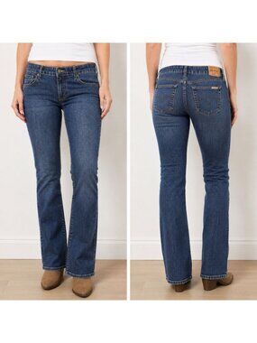 Levi Strauss Signature Women’s 12 Medium Low Rise Bootcut Jeans 100% Cotton Y2K